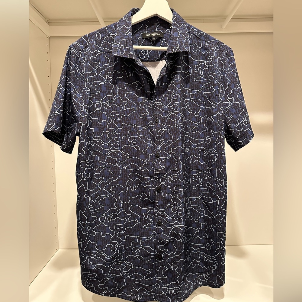 NWT Karl Lagerfeld Mens M Button Up
